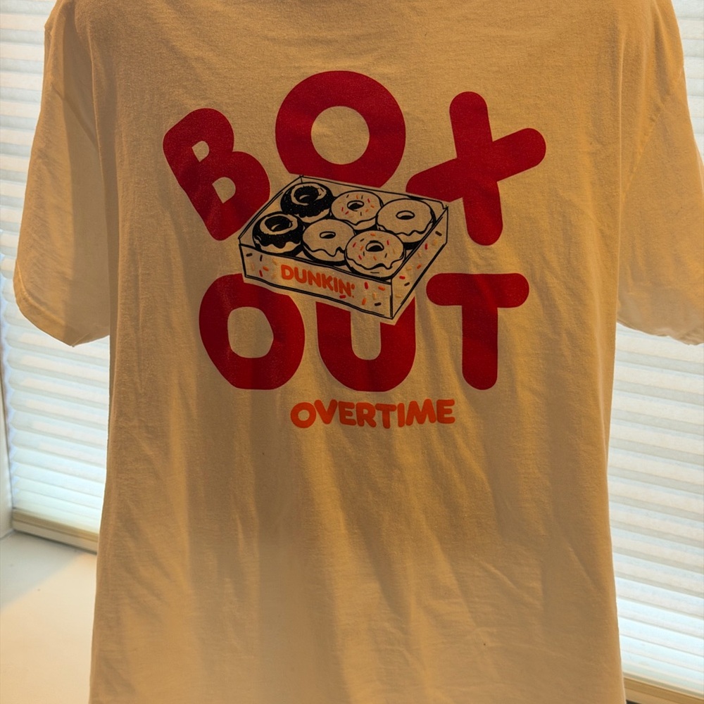Dunkin Donuts x Overtime Box Out Graphic Tee Men’s Size XL